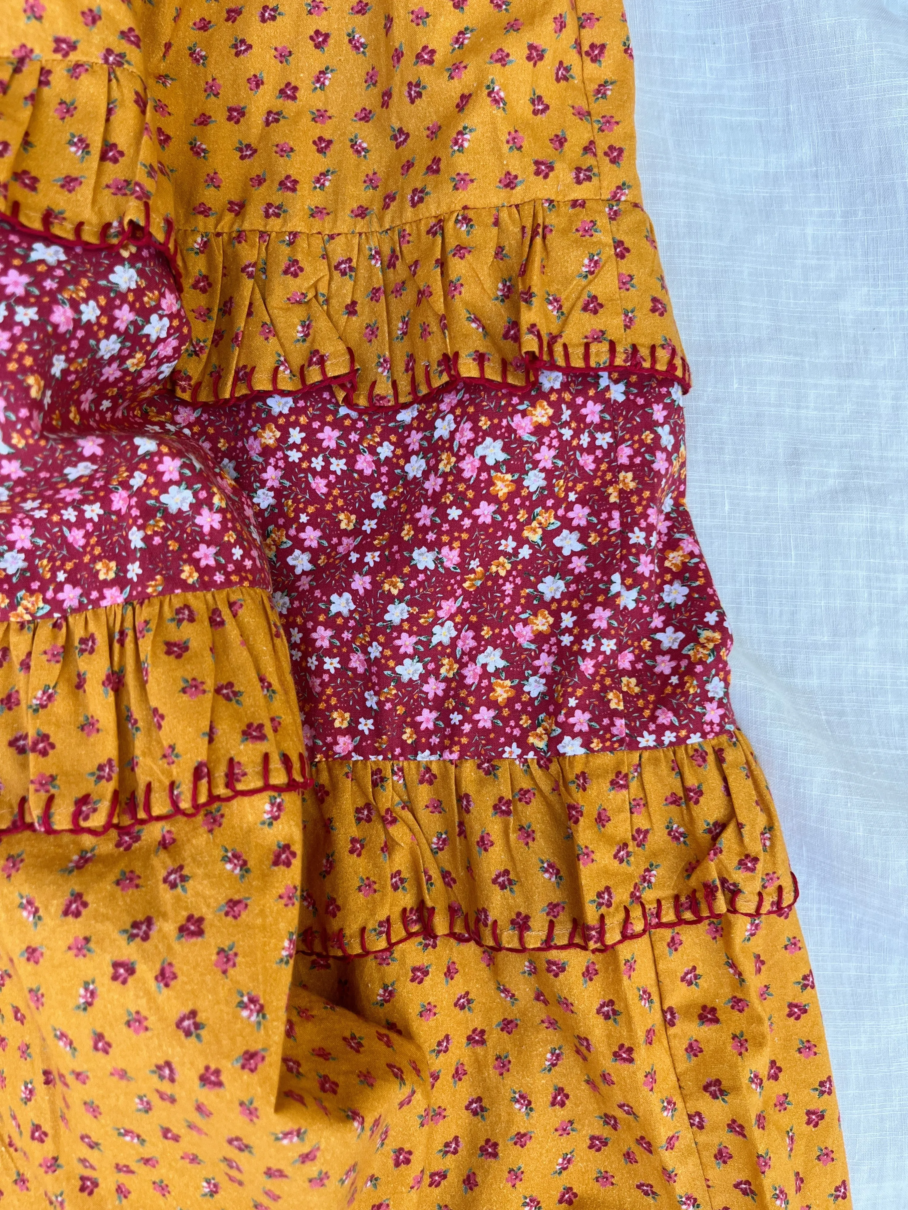 100% RECYCLED COTTON - THEA DRESS DITSY PATCHWORK