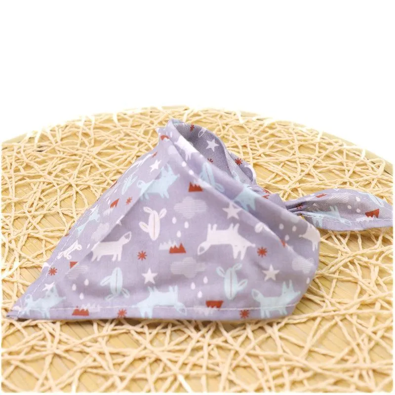 10PCS Baby Cartoon Lace Lotton Triangle Scarf Bibs Baby Accessories Wholesale