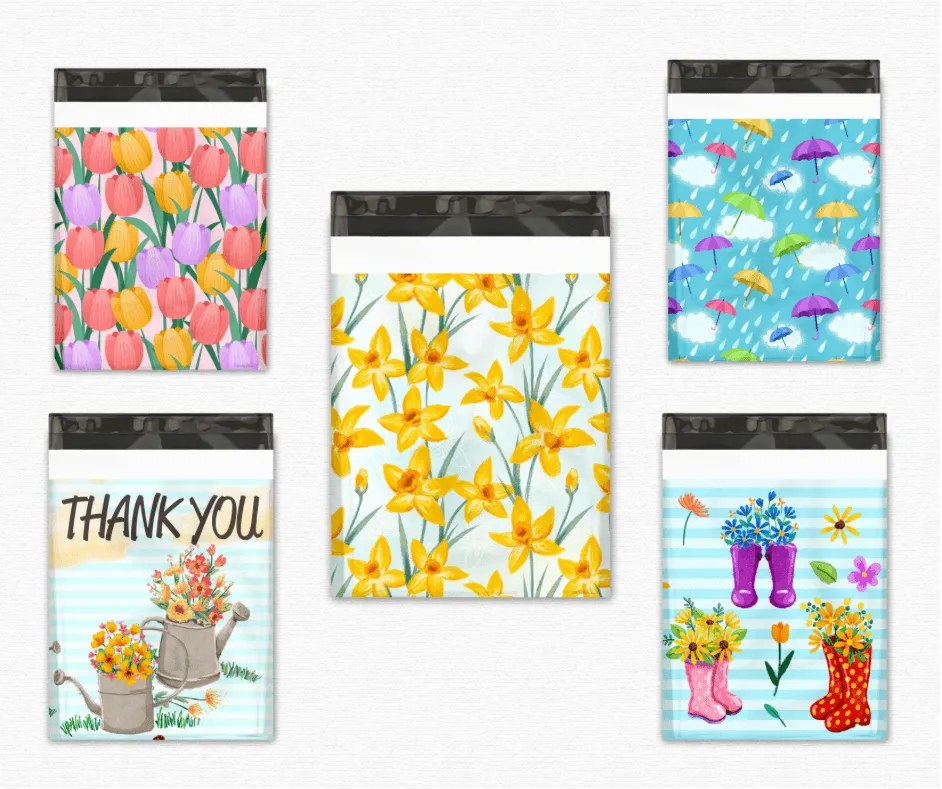 10x13 Spring Sample Pack Designer Poly Mailers Shipping Envelopes Premium Printed Bags