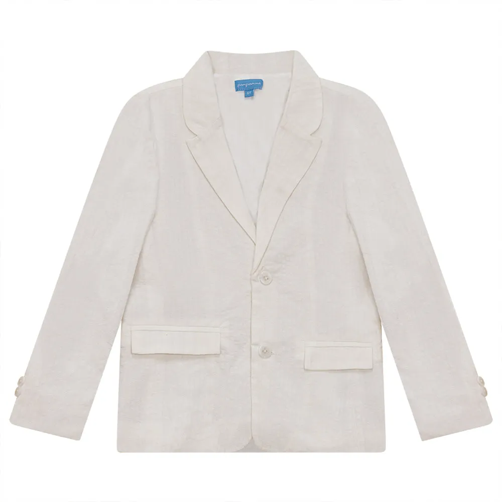 1100-White-STRIPED BLAZER