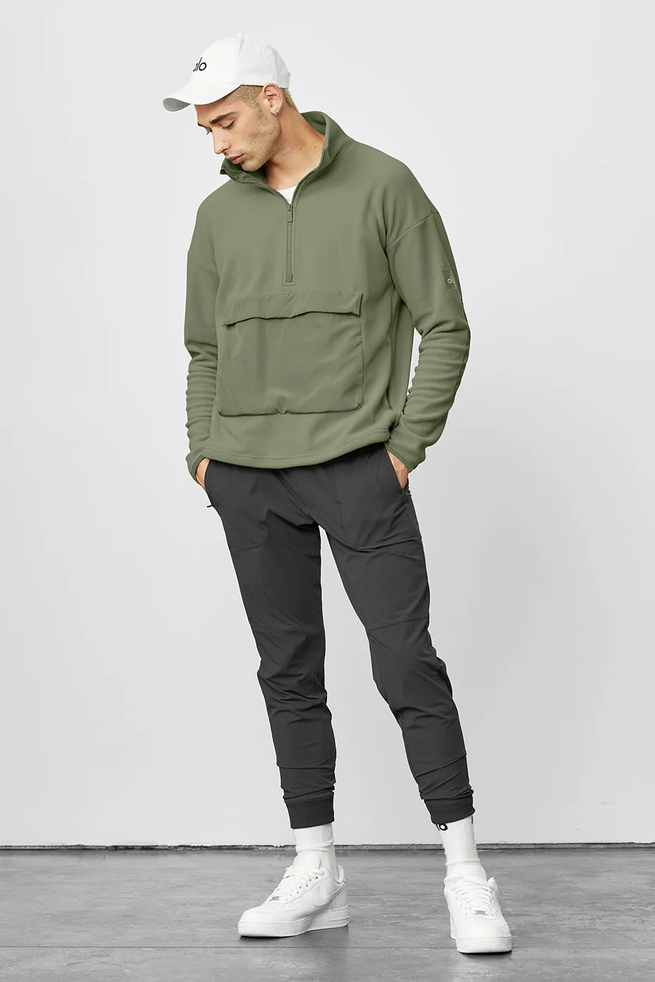 1/2 Zip Mammoth Polar Pullover - Eucalyptus