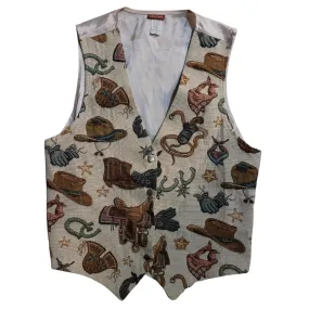 90's VINTAGE WESTERN GRAPHIC VEST