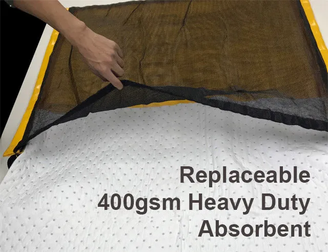 Absorbent Spill Mat - Oil & Fuel with replaceable 400gsm pad (1m x 1m)