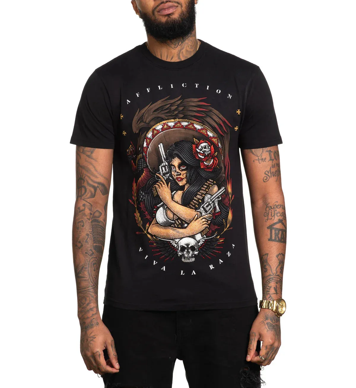 AFFLICTION La Soldarera Graphic T-Shirt