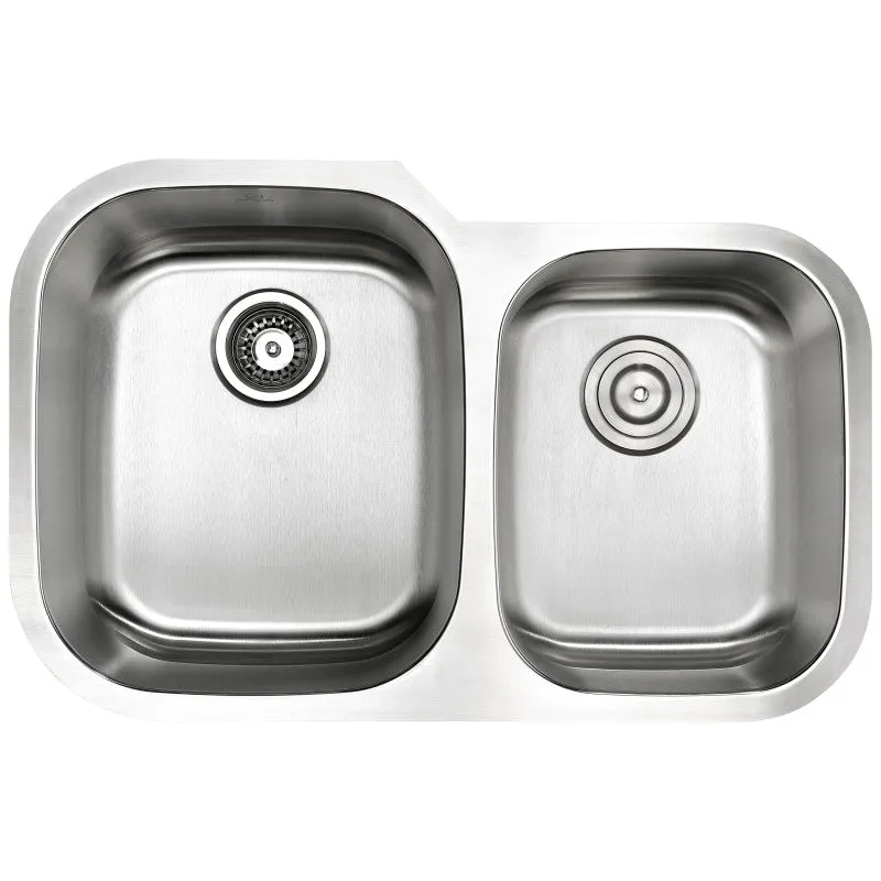 ANZZI MOORE Undermount 32 in. Double Bowl Kitchen Sink with Accent Faucet in Oil Rubbed Bronze