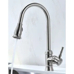 ANZZI MOORE Undermount 32 in. Double Bowl Kitchen Sink with Sails Faucet in Brushed Nickel