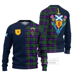 Armstrong Modern Tartan Ugly Sweater with Scottish Lion Royal Arm Half Style