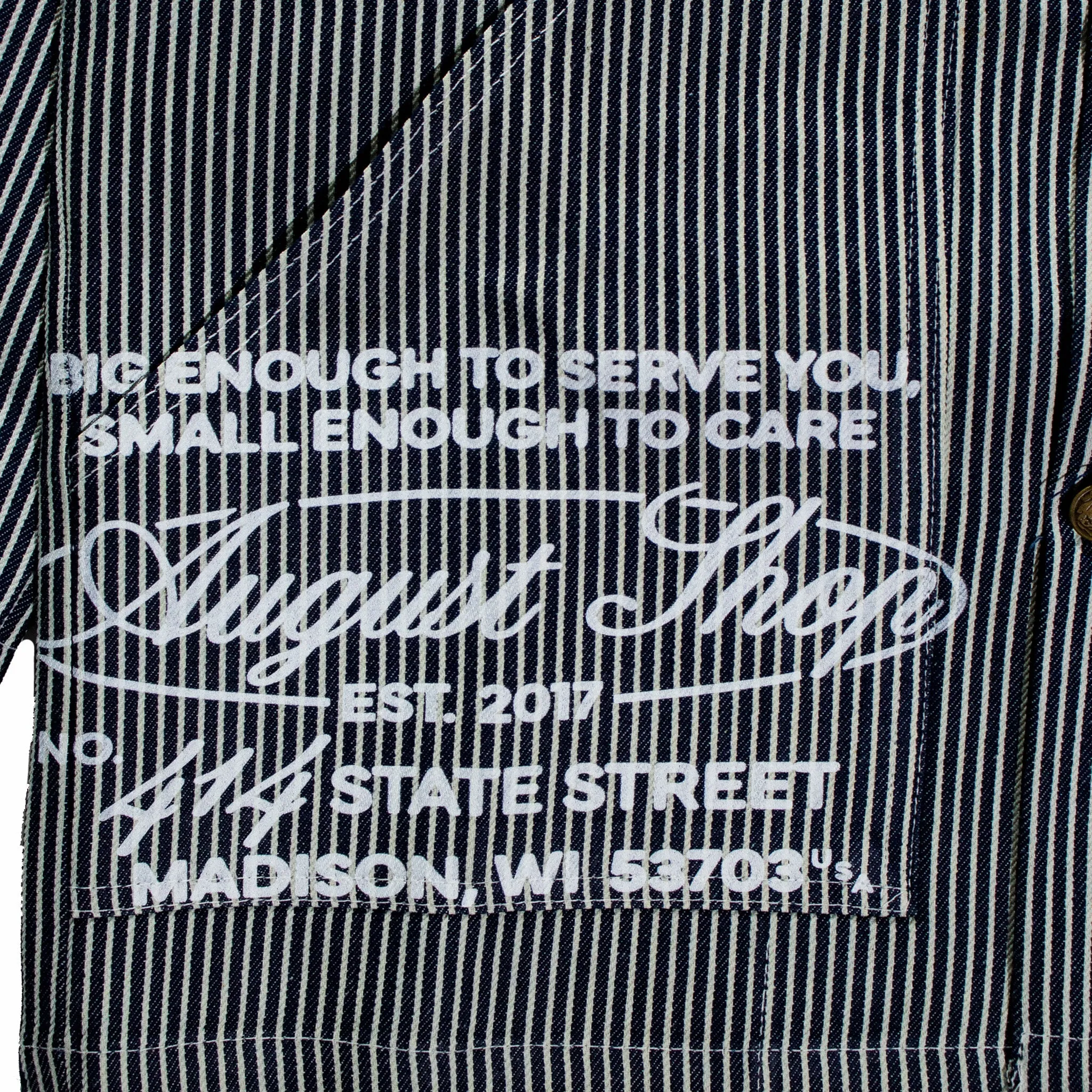 August "Cares" Shop Jacket (Hickory Stripe)