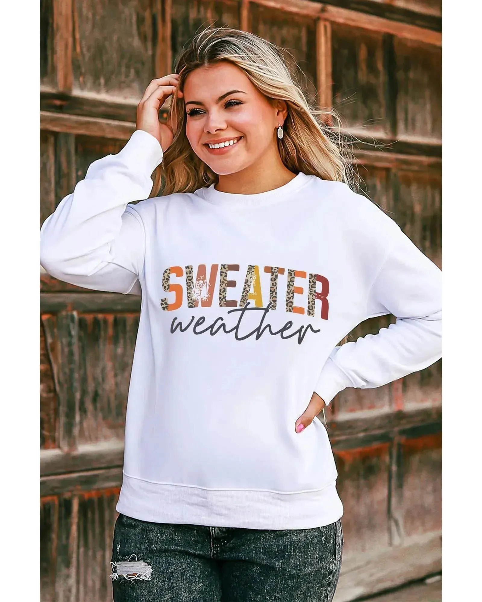 Azura Exchange Sweater Weather Monogram Sweatshirt - S