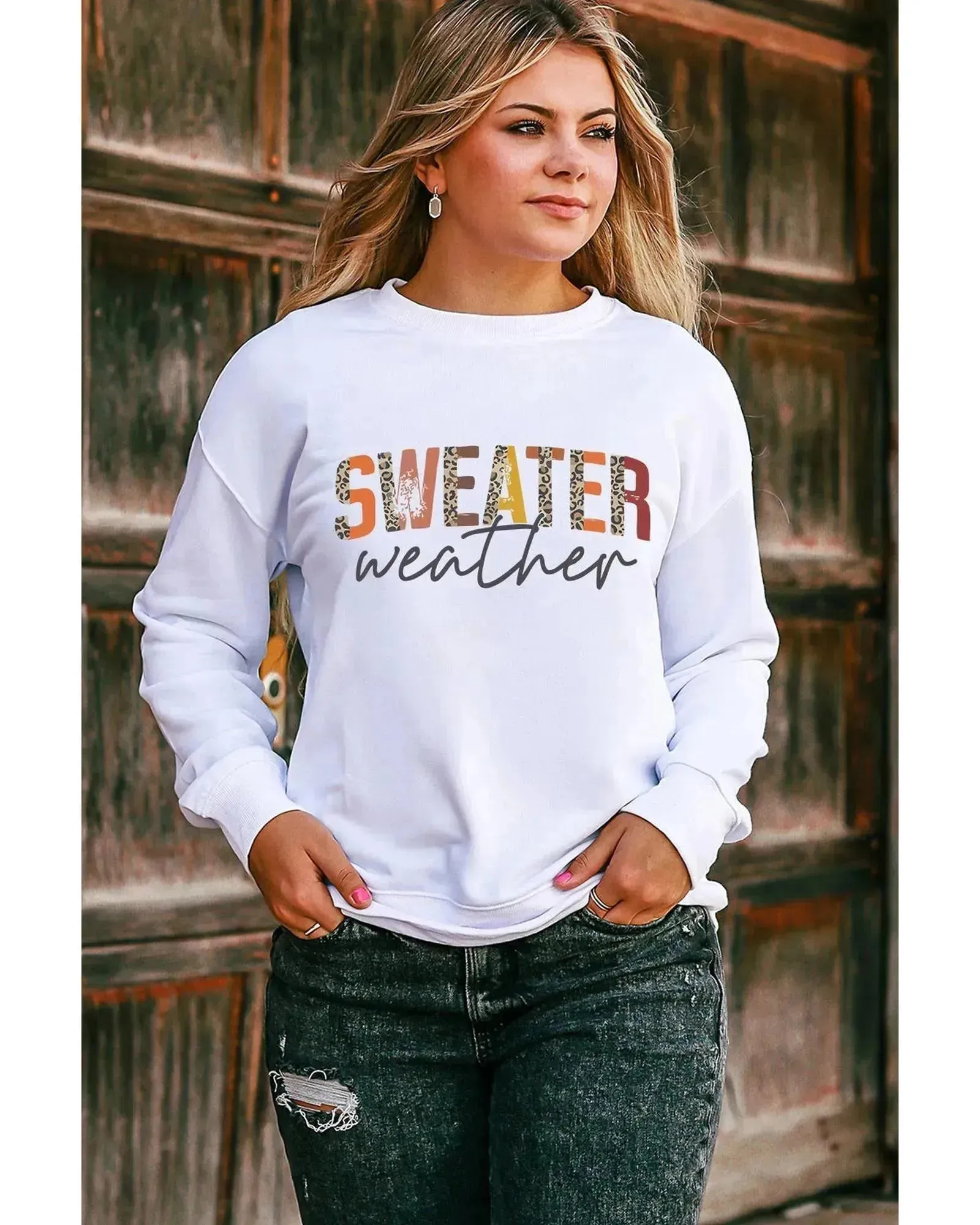 Azura Exchange Sweater Weather Monogram Sweatshirt - S