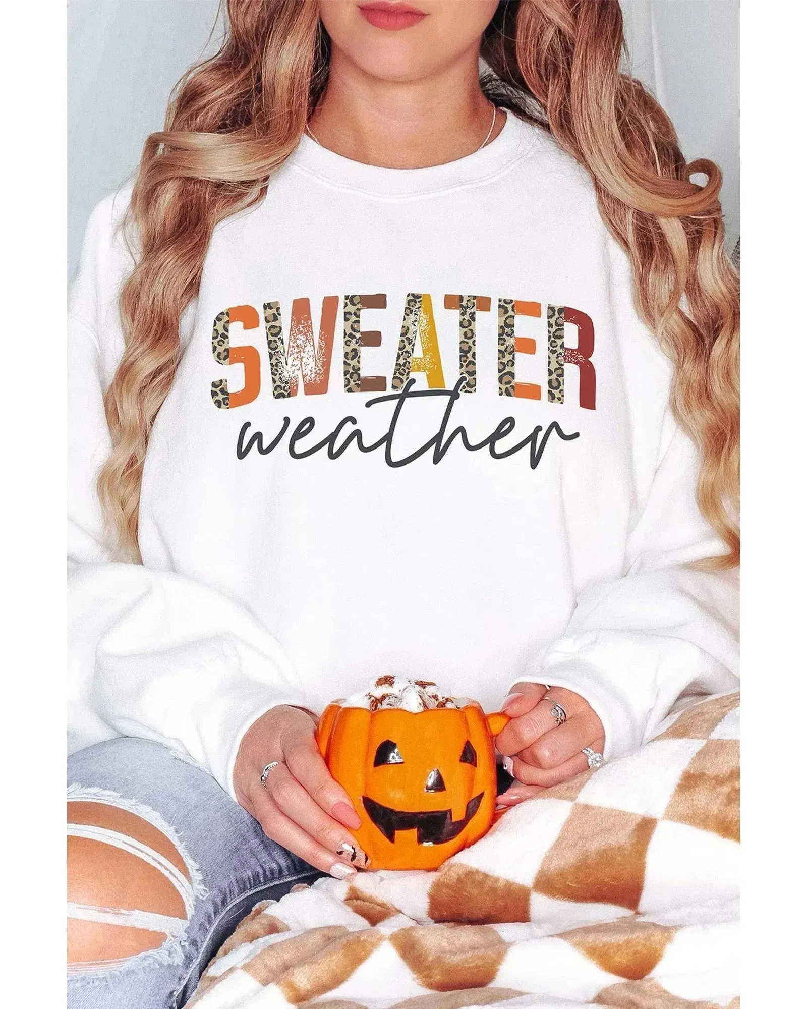 Azura Exchange Sweater Weather Monogram Sweatshirt - S