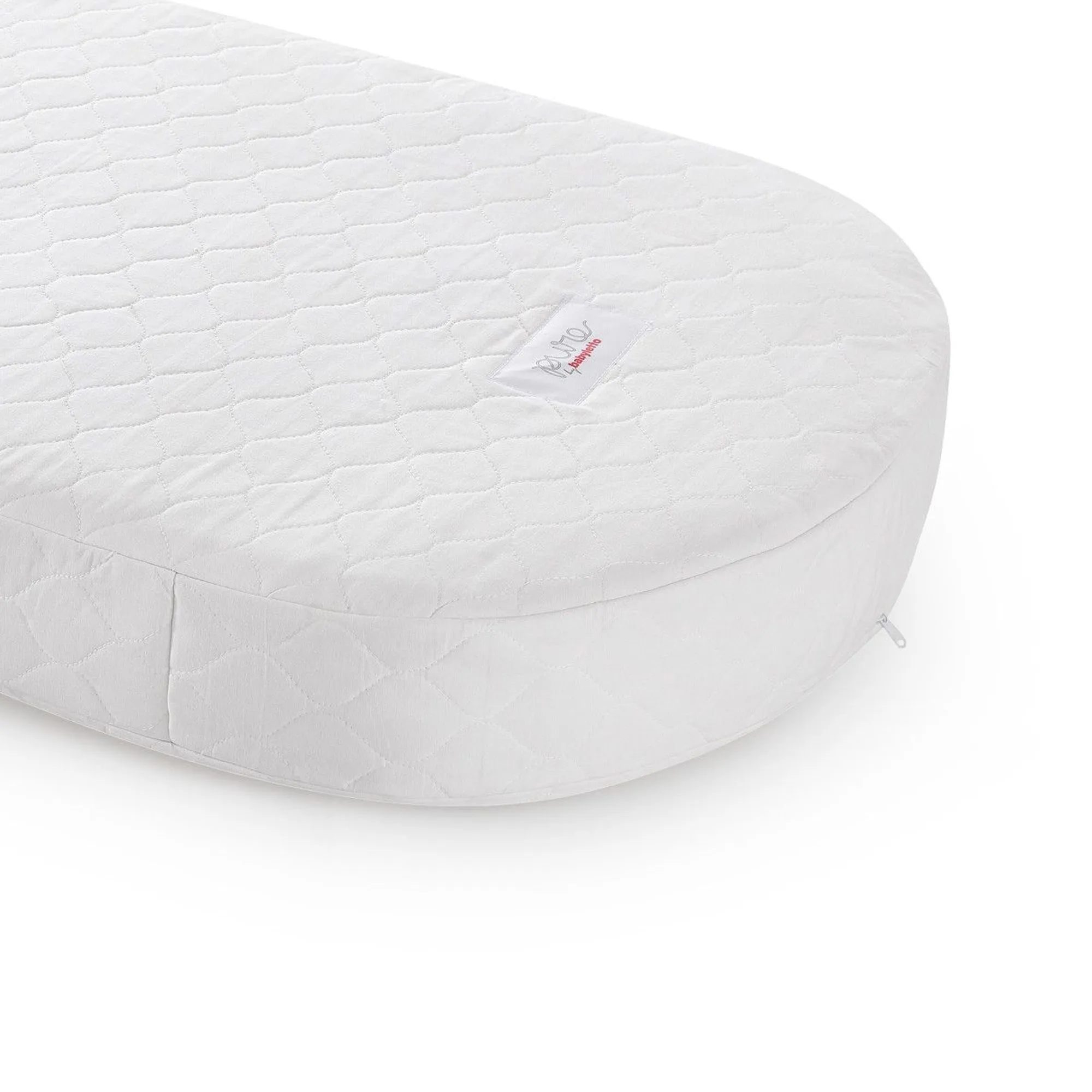 BABYLETTO Pure Core Non-Toxic Oval Crib Mattress With Hybrid Cover