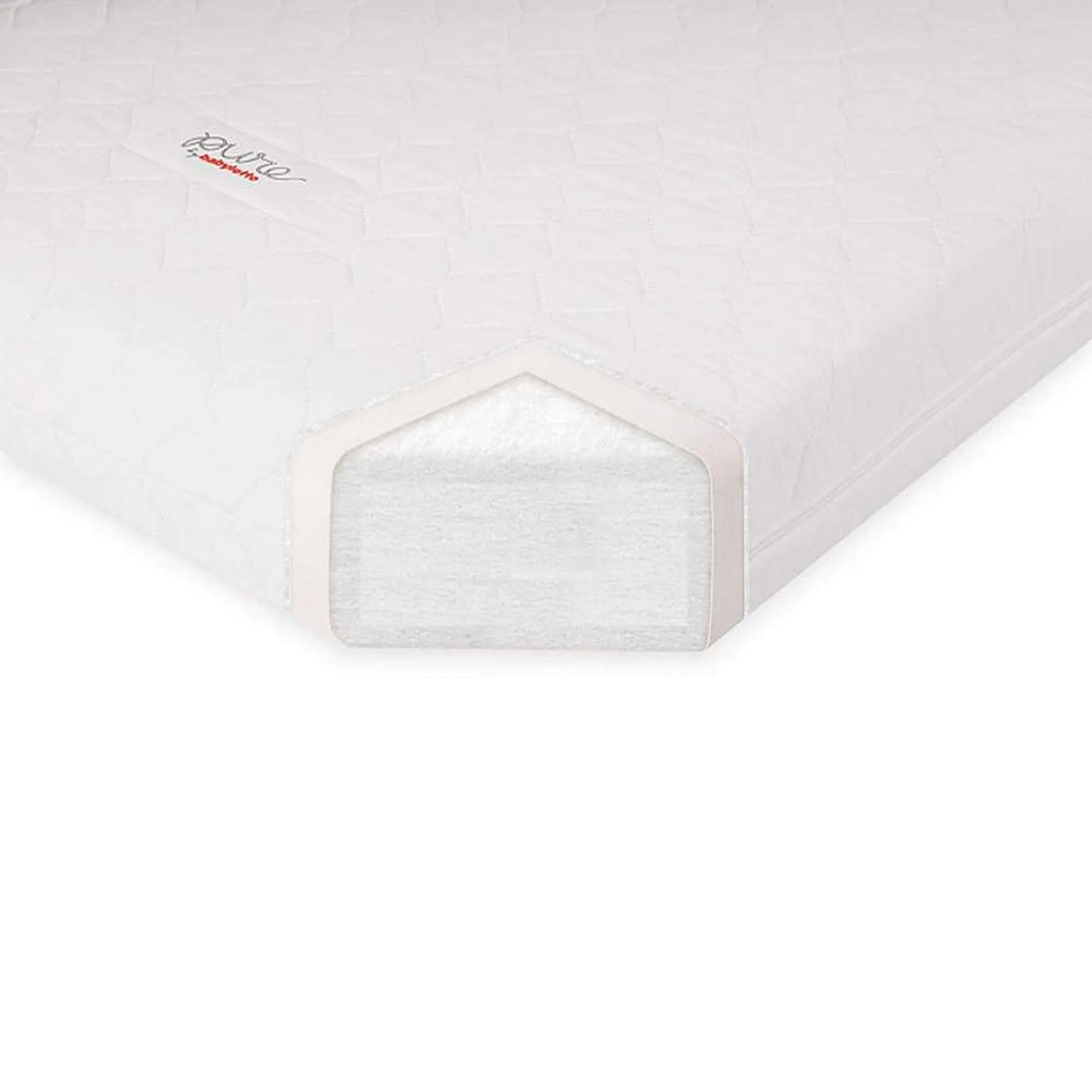 BABYLETTO Pure Core Non-Toxic Oval Crib Mattress With Hybrid Cover