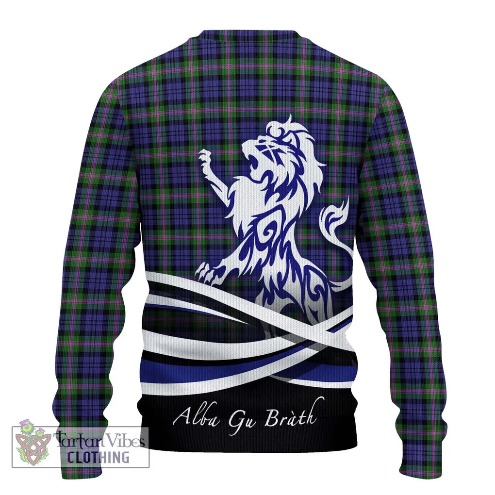 Baird Modern Tartan Ugly Sweater with Alba Gu Brath Regal Lion Emblem