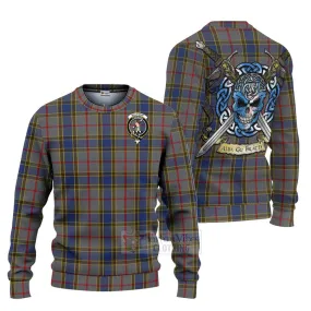 Balfour Tartan Ugly Sweater with Family Crest Celtic Skull Style