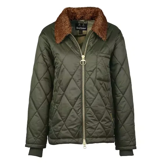 Barbour Vaila Quilt with Teddy bear Collar LQU1498