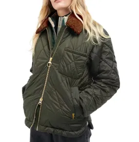 Barbour Vaila Quilt with Teddy bear Collar LQU1498