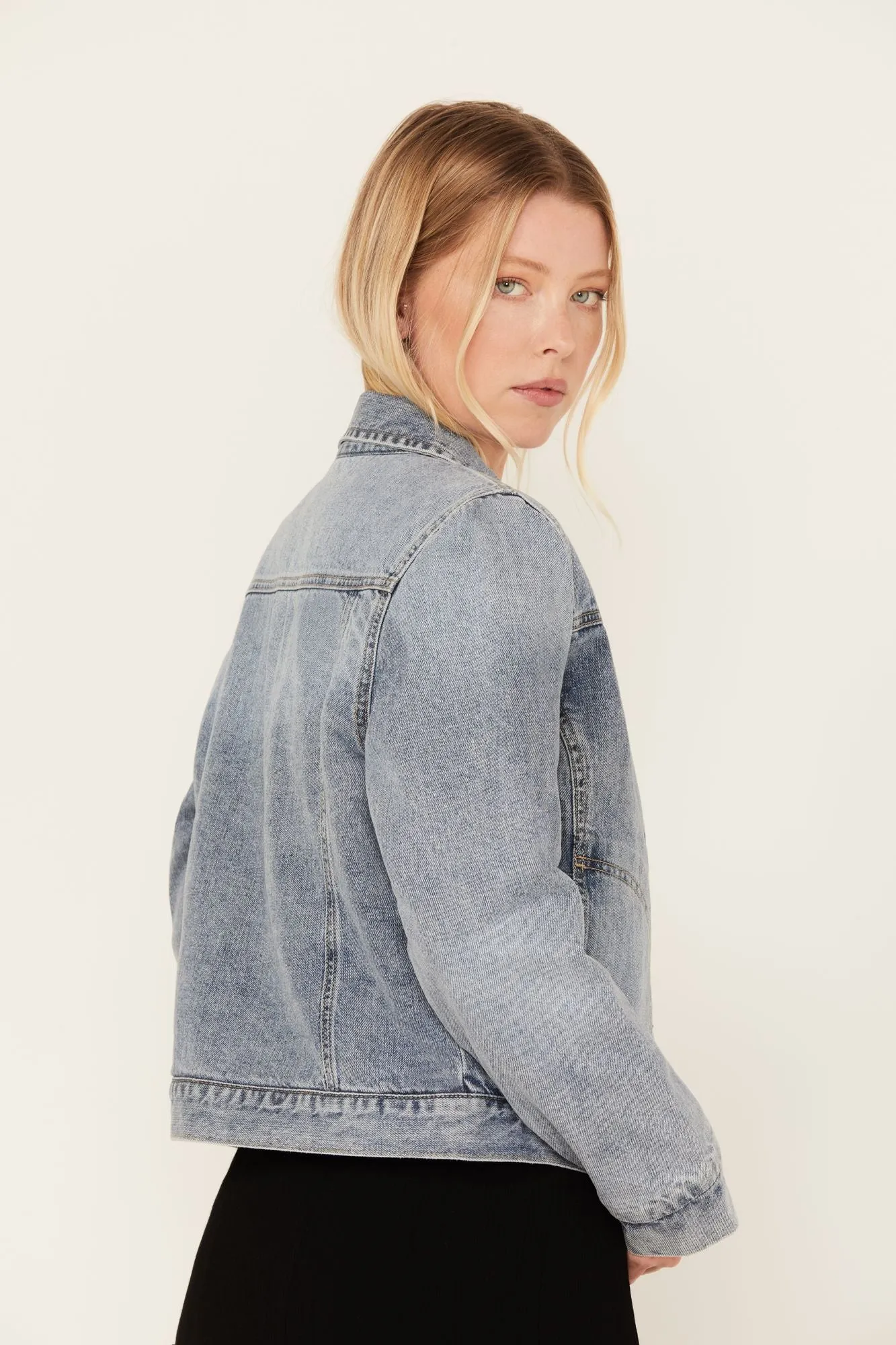 Barton Reversible Denim Blanket Jacket