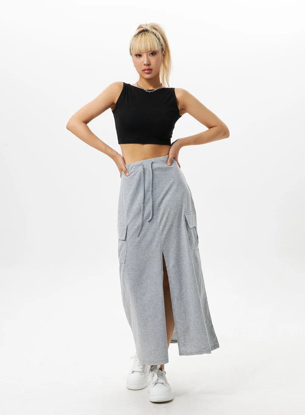 Basic Sleeveless Crop Top IO326