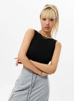 Basic Sleeveless Crop Top IO326