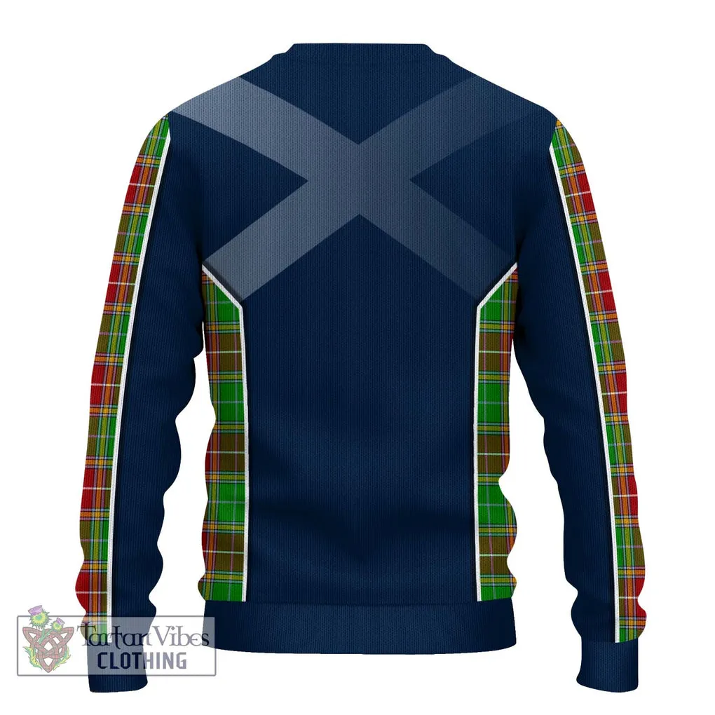 Baxter Modern Tartan Ugly Sweater with Family Crest and Lion Rampant Vibes Sport Style