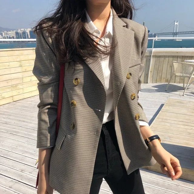 Beauty Voice Plaid Blazer