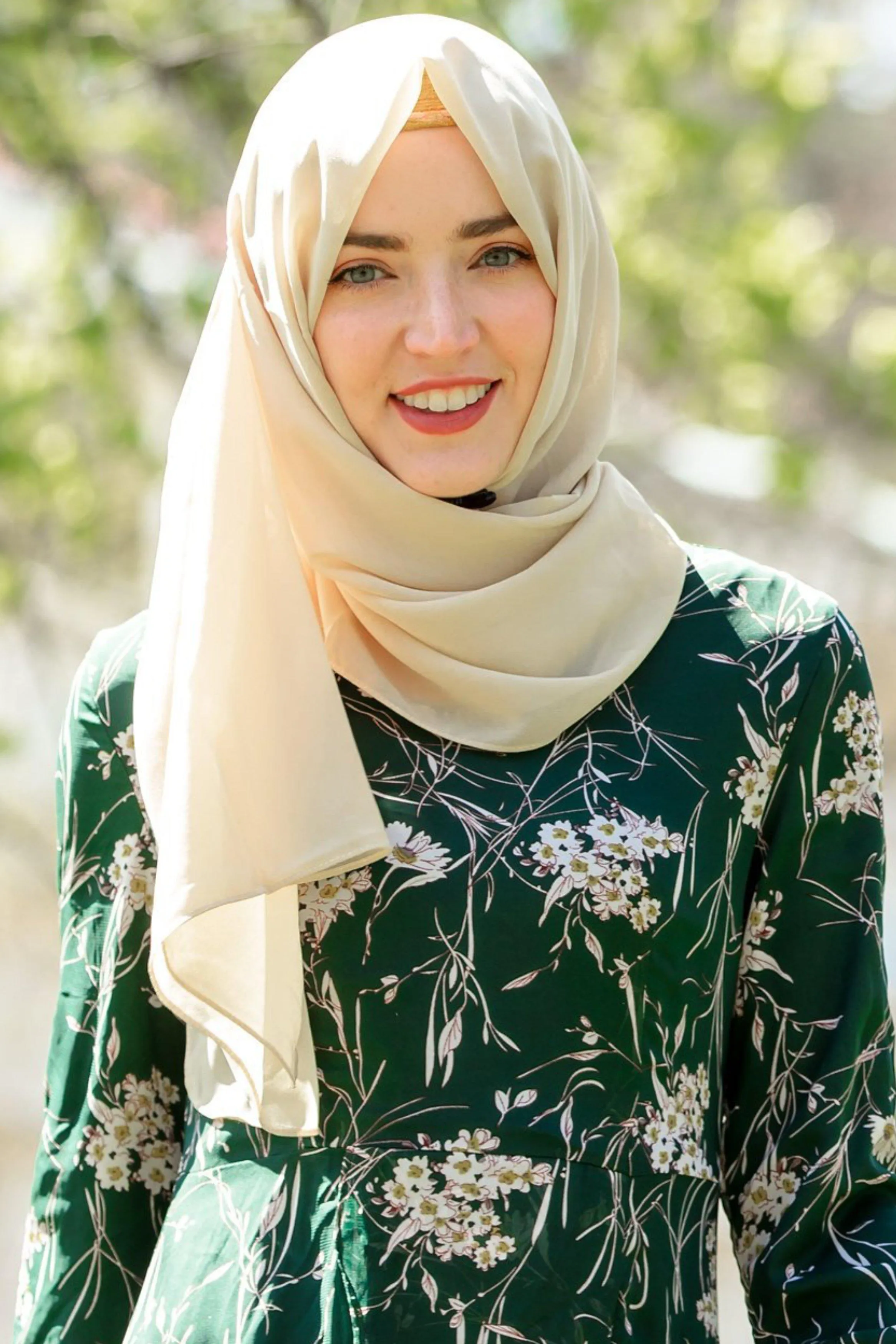 Beige Chiffon Hijab