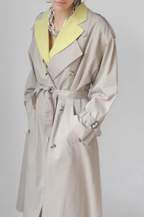 BEIGE CLASSY VINTAGE TRENCH COAT