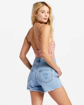 Billabong X Smiley Smile At Ya Denim Shorts - Smiley Wash