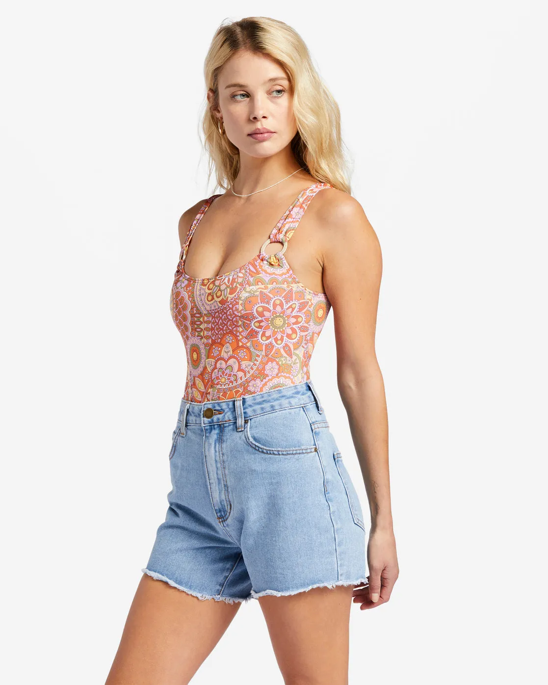 Billabong X Smiley Smile At Ya Denim Shorts - Smiley Wash