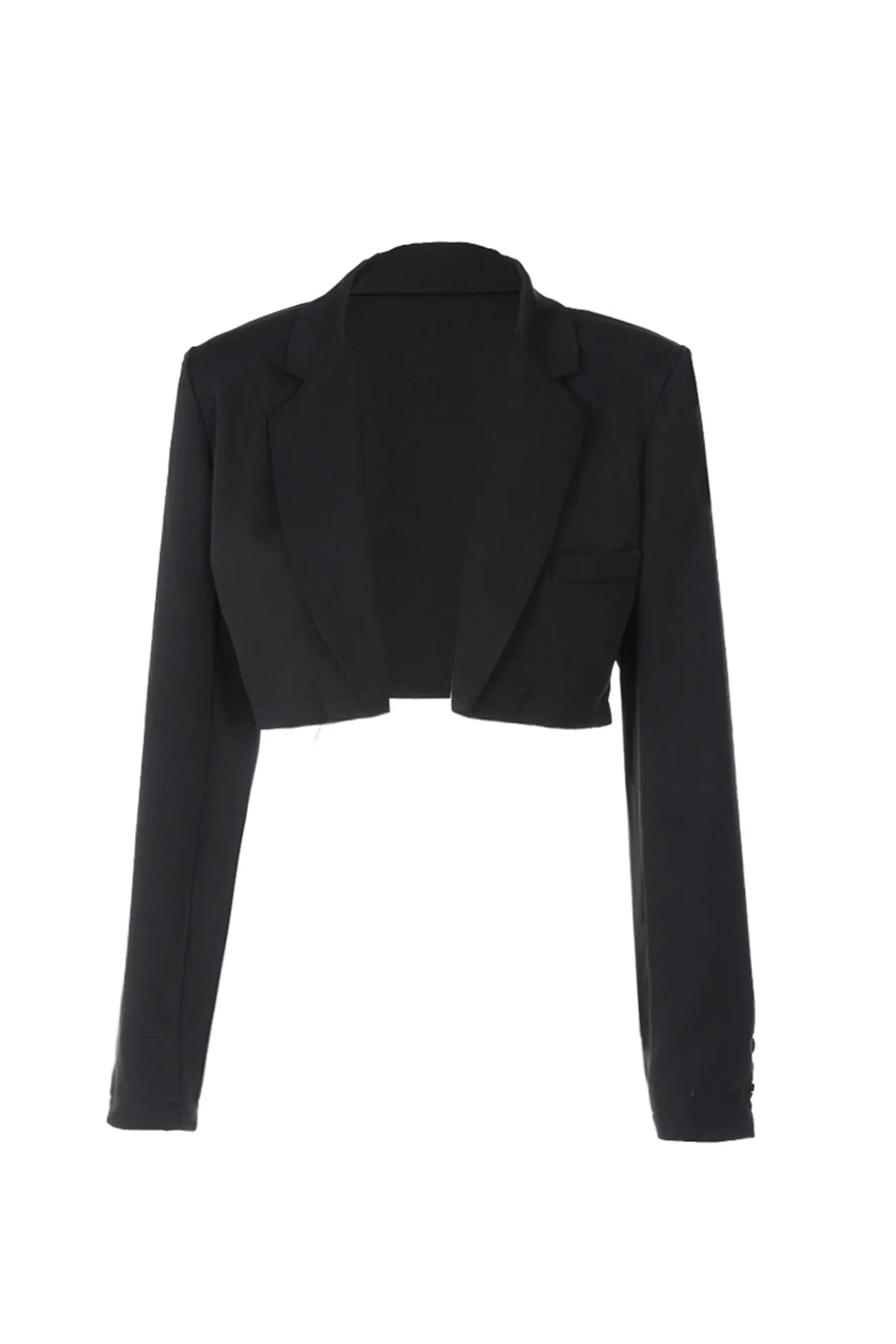 Black Casual Short Blazer