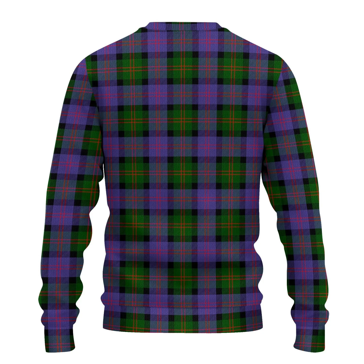 Blair Modern Tartan Ugly Sweater with Family Crest