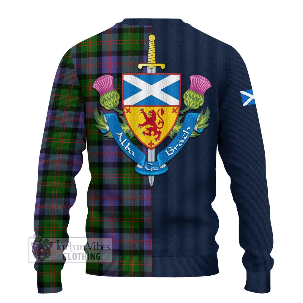 Blair Modern Tartan Ugly Sweater with Scottish Lion Royal Arm Half Style