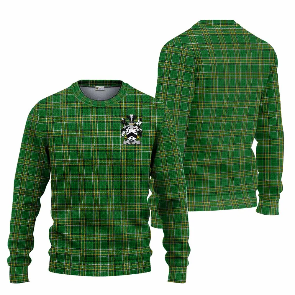 Bray Irish Clan Tartan Knitted Sweater with Coat of Arms