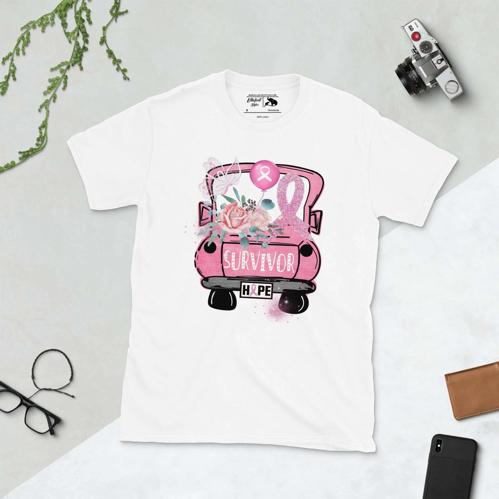 Breast Cancer Shirt Vintage Truck Pink Ribbon