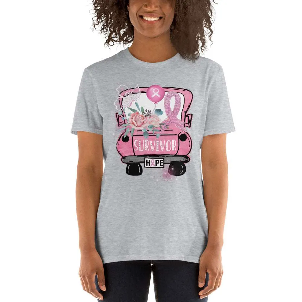 Breast Cancer Shirt Vintage Truck Pink Ribbon