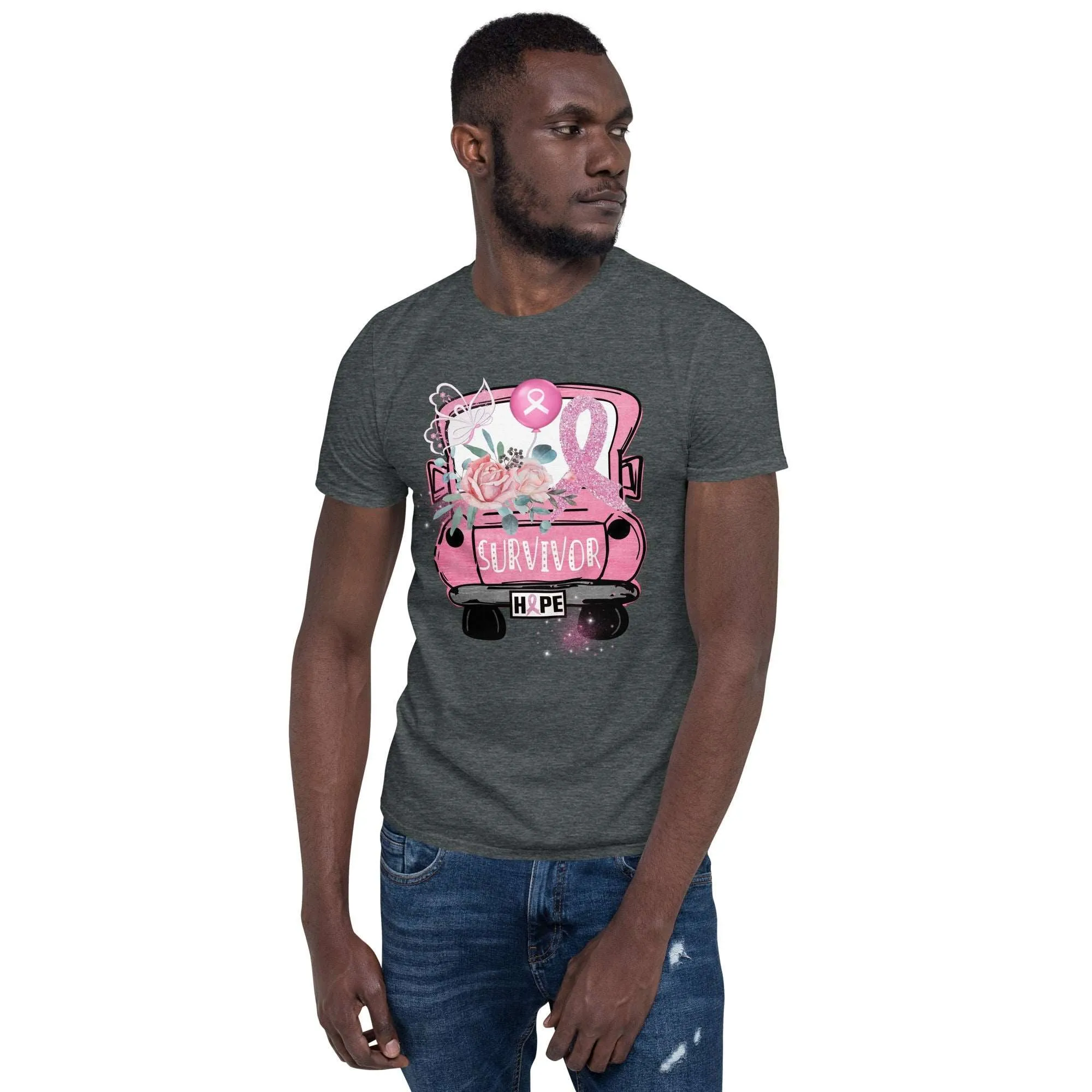 Breast Cancer Shirt Vintage Truck Pink Ribbon