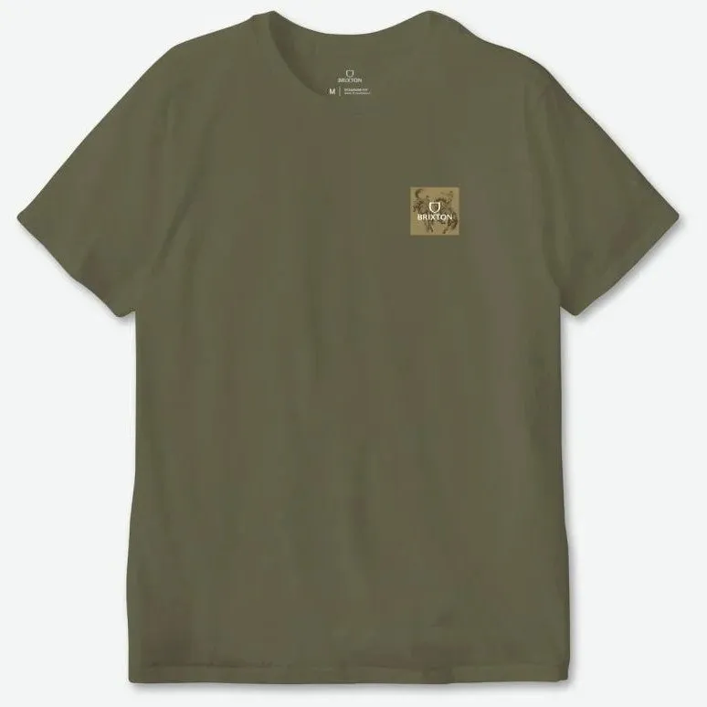 BRIXTON Alpha Square S/S Standard T-Shirt - Olive