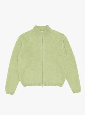 Brushed Mock Full Zip Sweater Sage