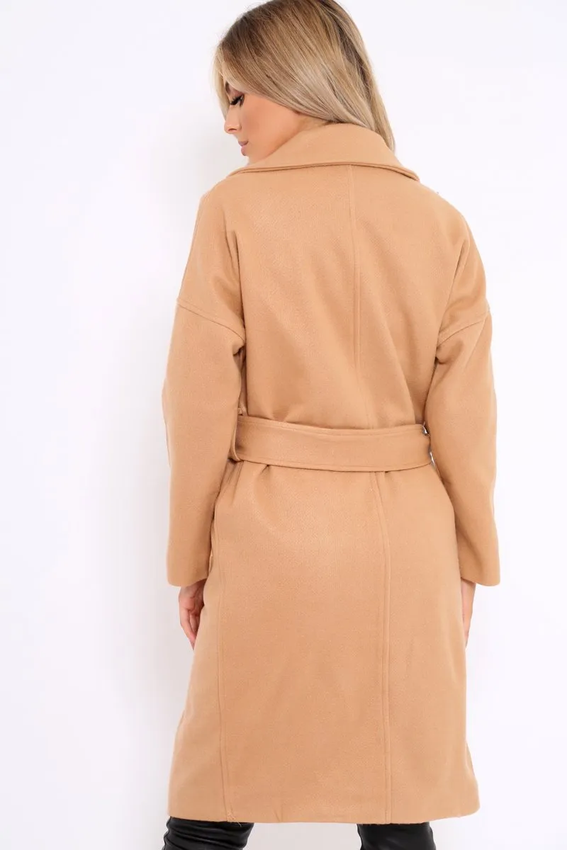 Camel Long Duster Coat - Nina