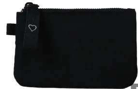 CanadaNY01B Black nylon coin purse