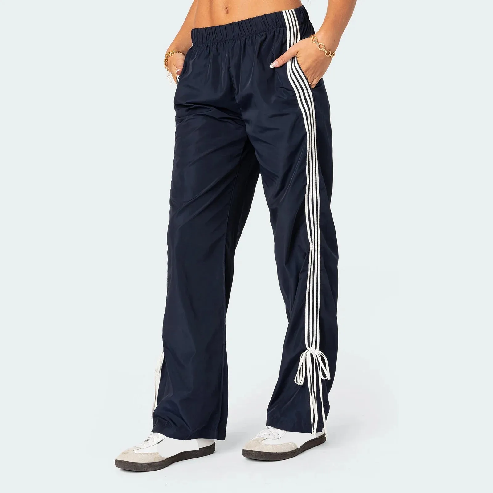 Casual Loose Sweat Aesthetic Side Striped Slimming Active Streetwear Y2k Pants