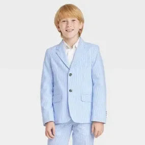 Cat & Jack Kids Button Up Lightweight Seersucker Blazer Jacket