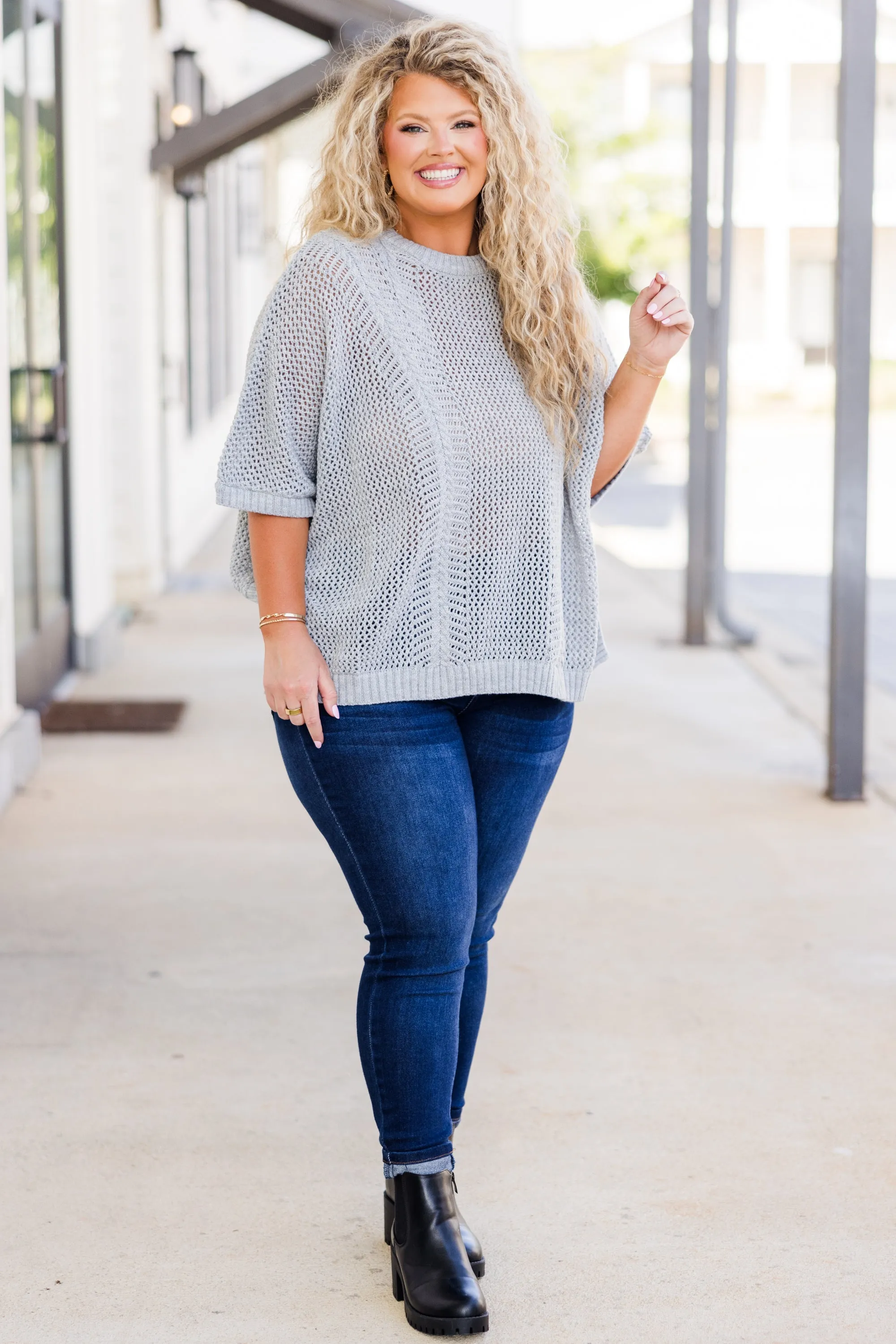 Chill Out Top, Heather Grey