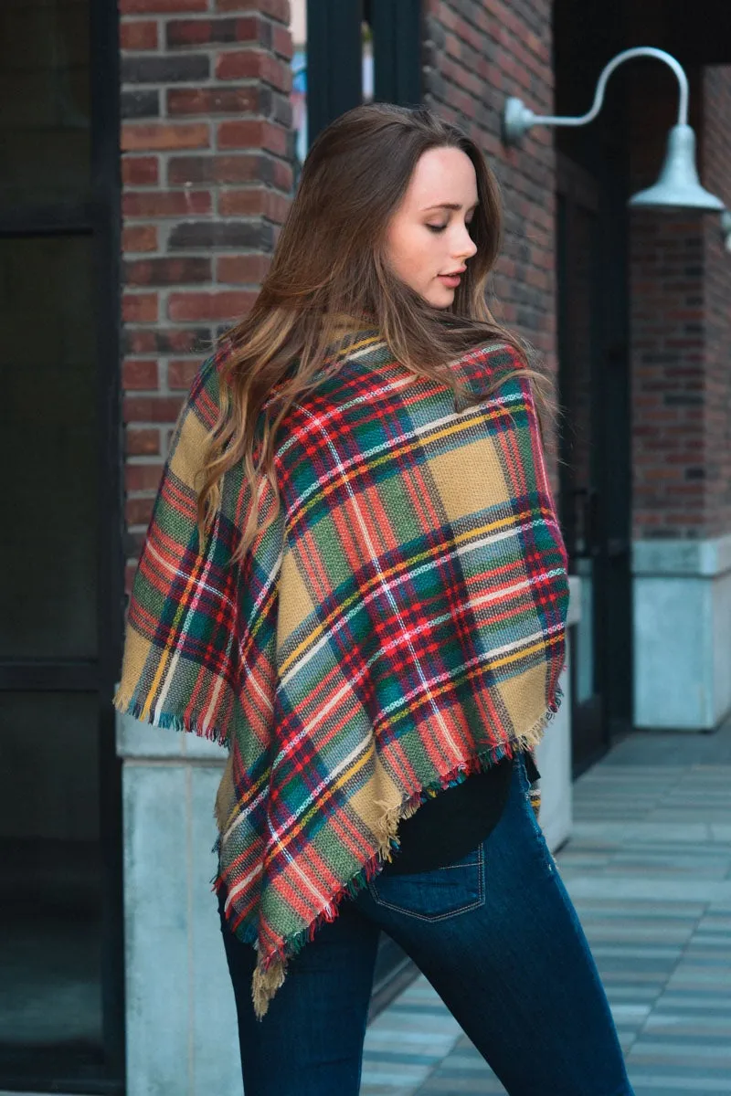 Classic Flannel Toggle Poncho