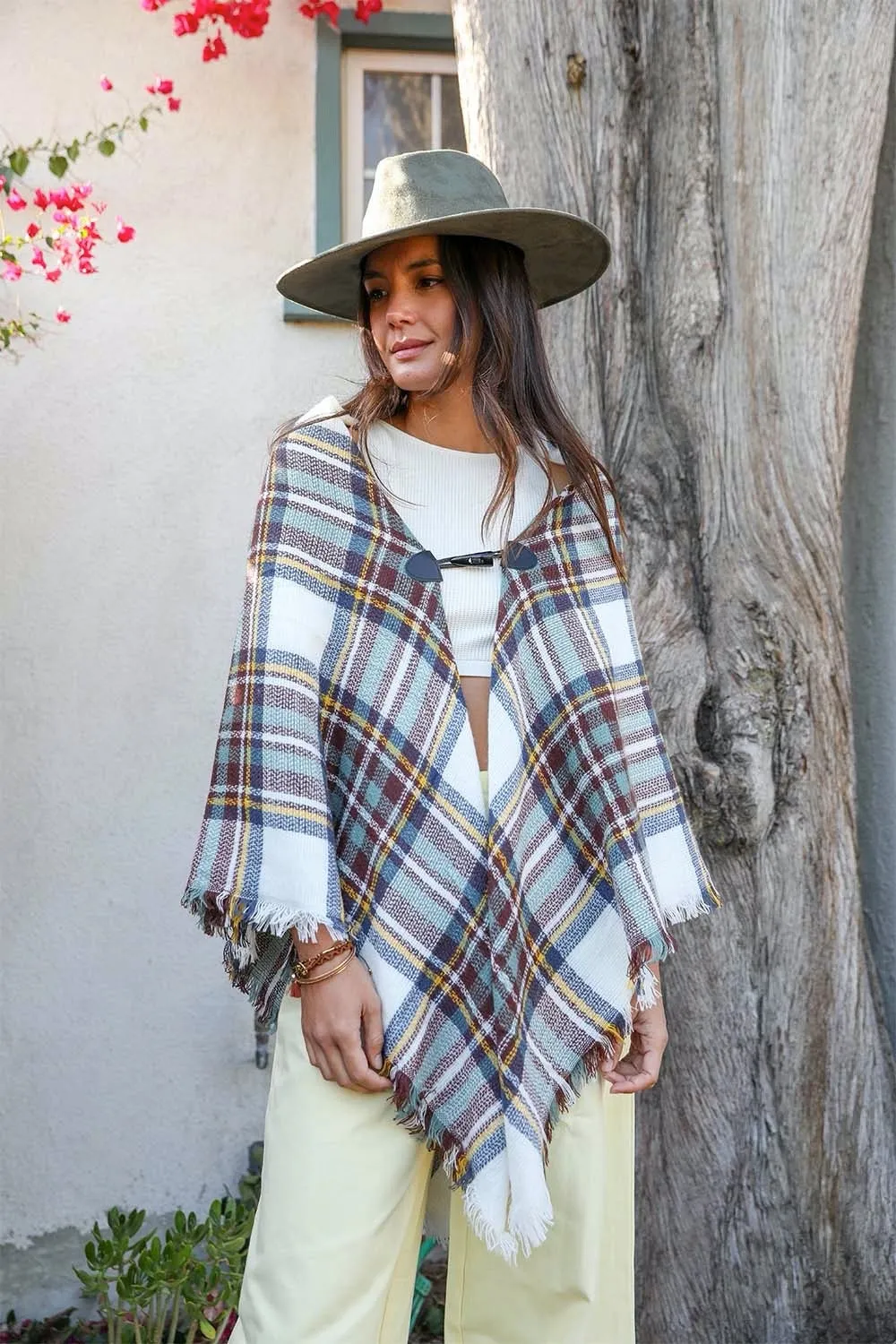 Classic Flannel Toggle Poncho