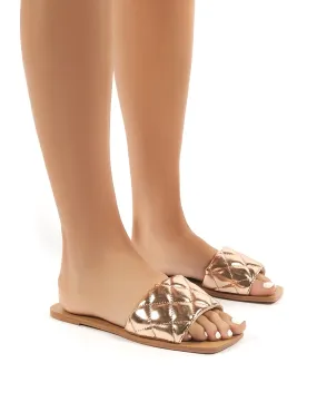 Cloud Rose Gold Slider Sandal