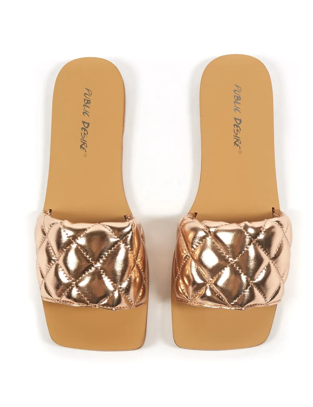 Cloud Rose Gold Slider Sandal