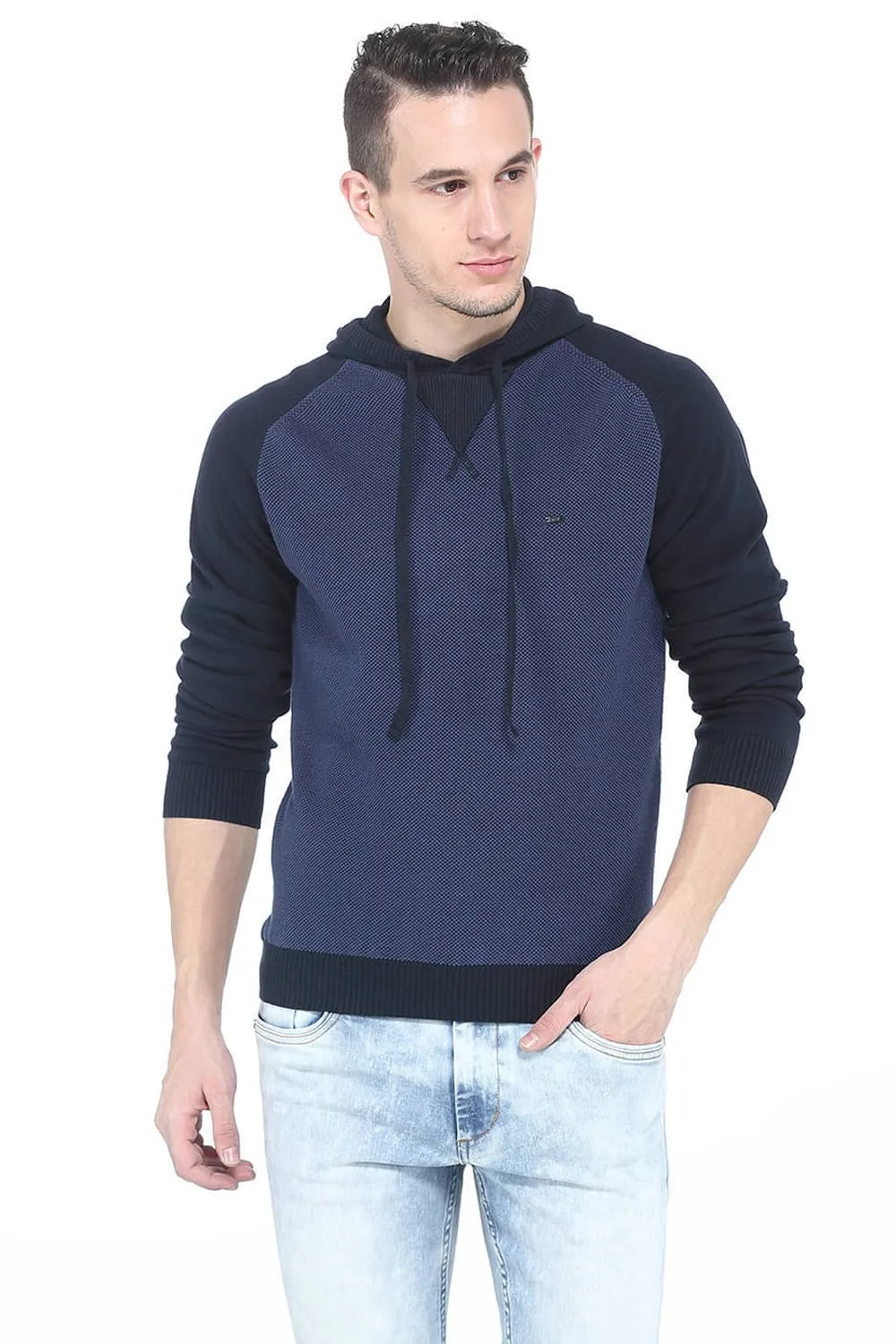 Comfort Fit Hooded Mens Sweater