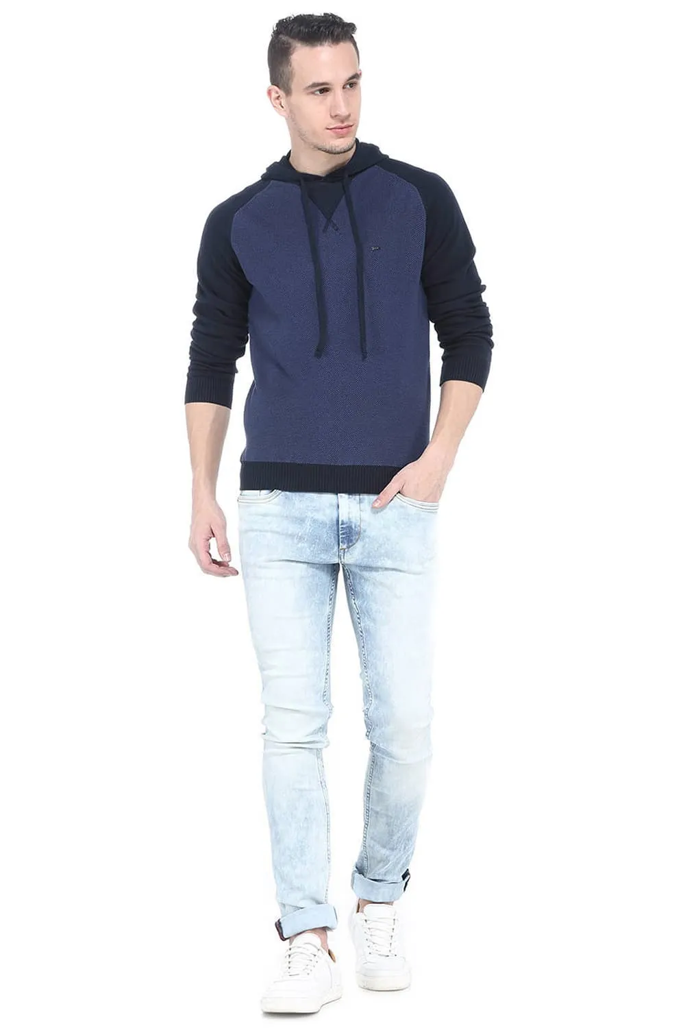 Comfort Fit Hooded Mens Sweater